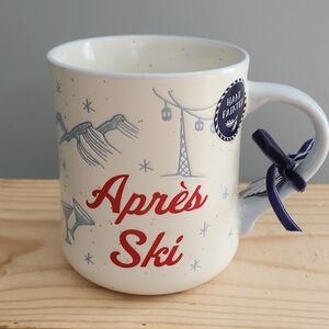 Après Ski Hand-Painted Ceramic Winter Mug - NWT
